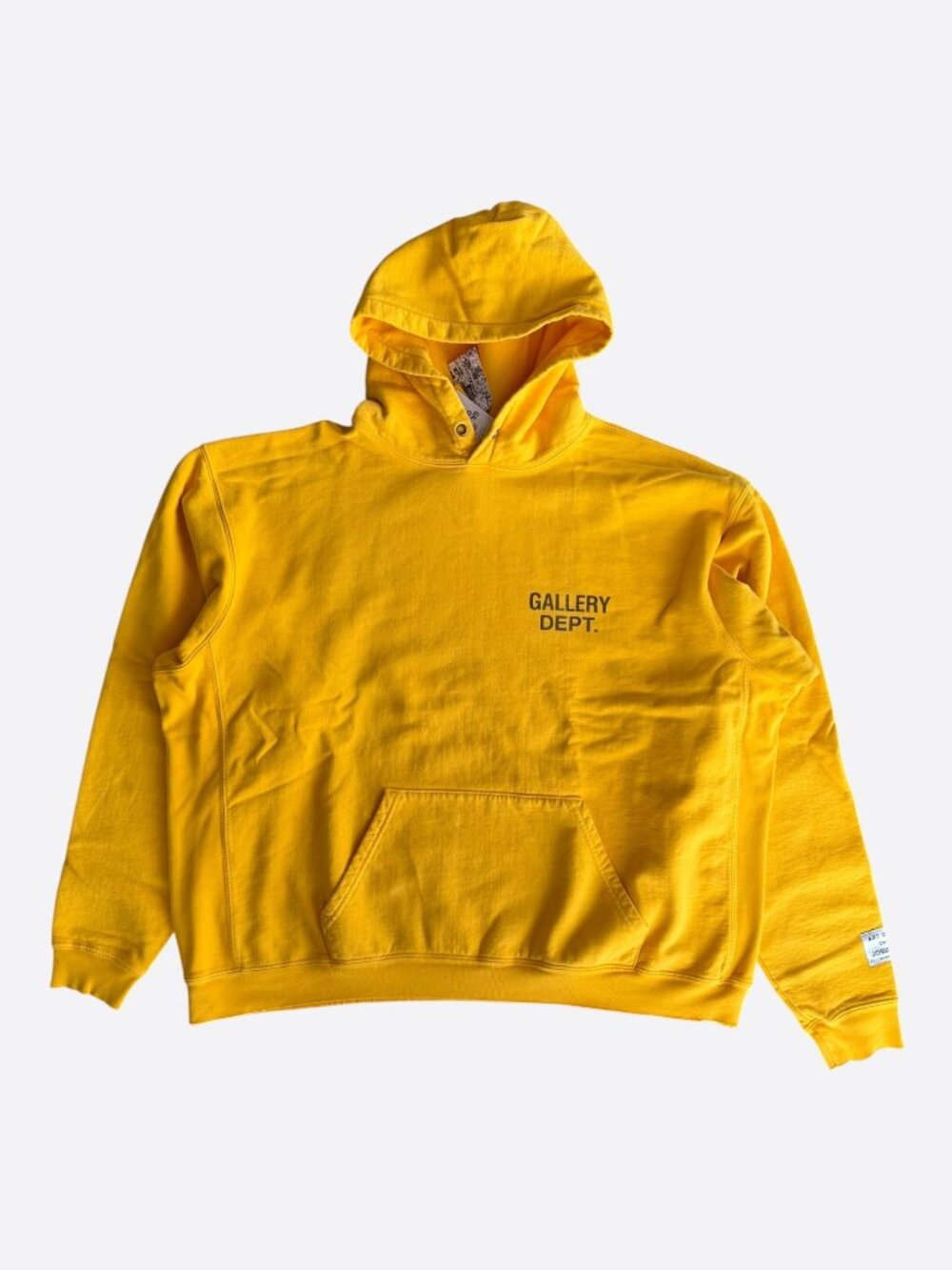 Gallery Dept Yellow & Black Logo Hoodie